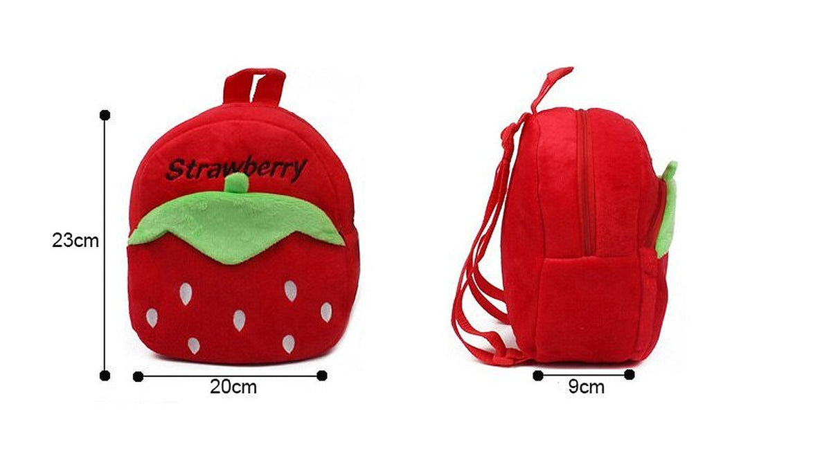 Strawberry Plush Mini Backpack for Kids - Bags & Backpacks - Scribble Snacks