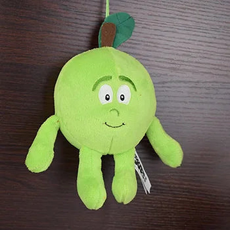 Green apple plush with a hanging loop