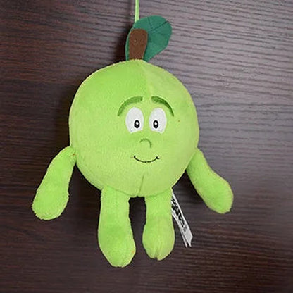 Green apple plush with a hanging loop