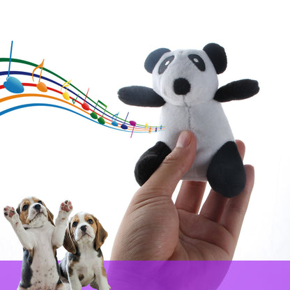 Cute bamboo snuffle dog toy shaped like a panda, featuring black and white colours with playful arms. Perfect for pups!