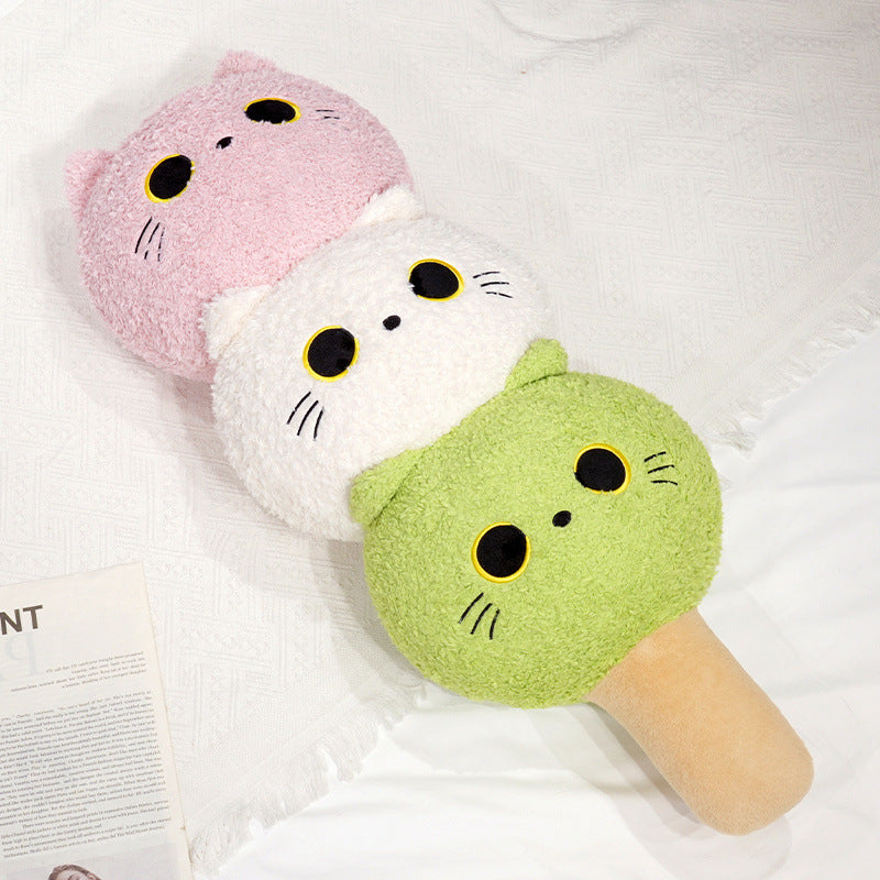 Cat Dango Plush Pillow - Wide-Eyed Cat