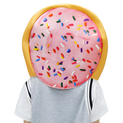 Strawberry cupcake and donut costumes side by side