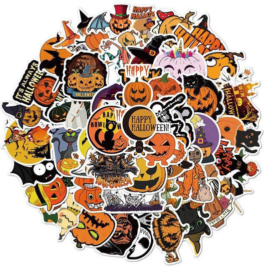 50pcs Halloween waterproof stickers - 0 - Scribble Snacks