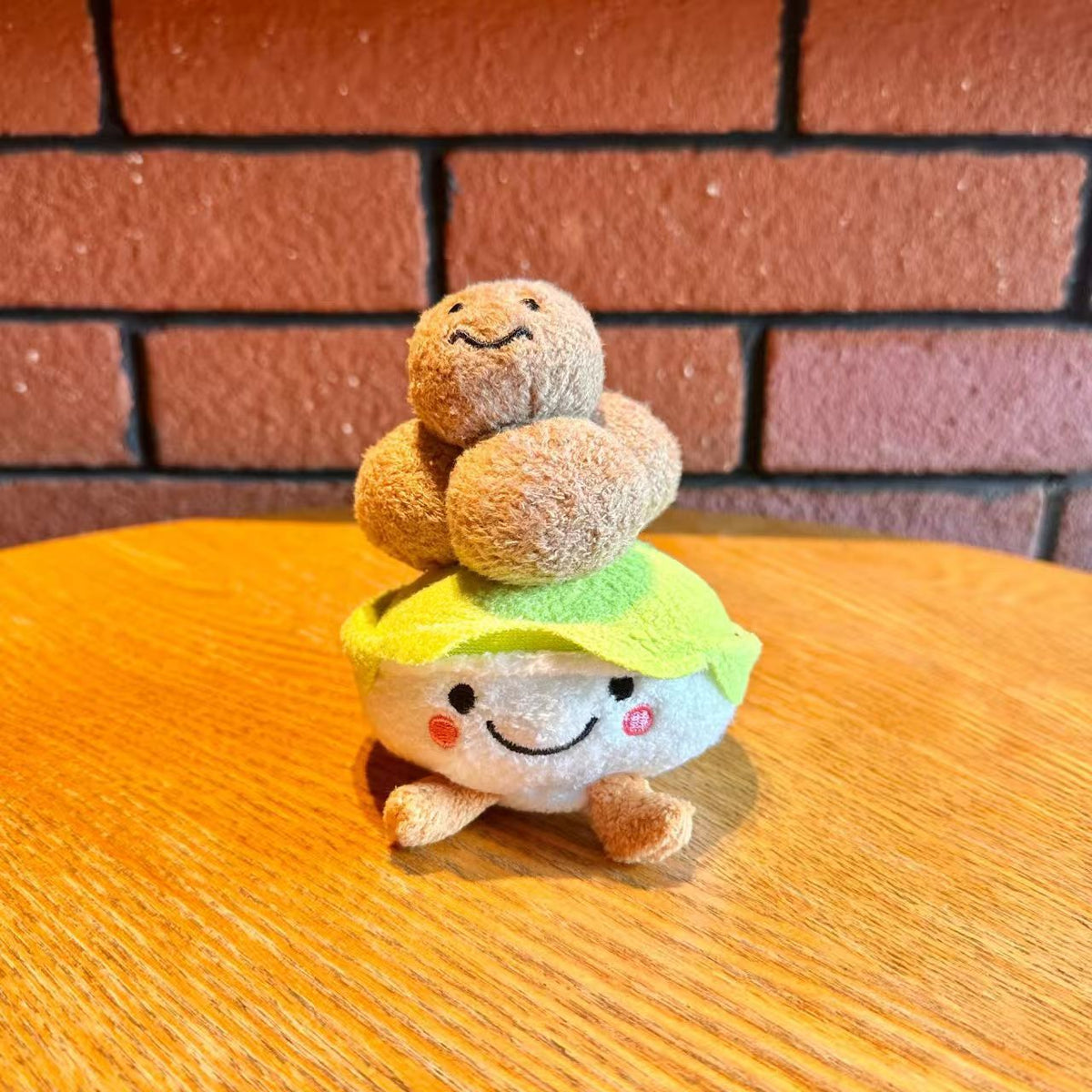 Bowl of beef balls plush with a little face