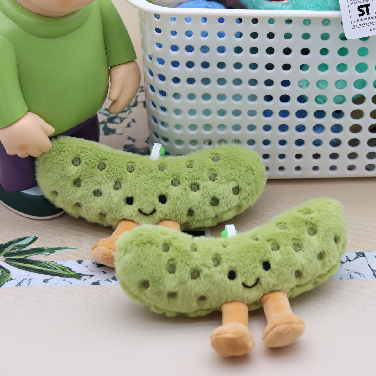 Pickle plush charm with little legs