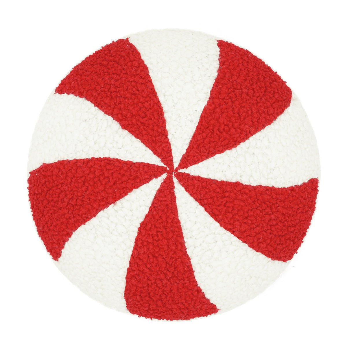Round peppermint swirl cushion