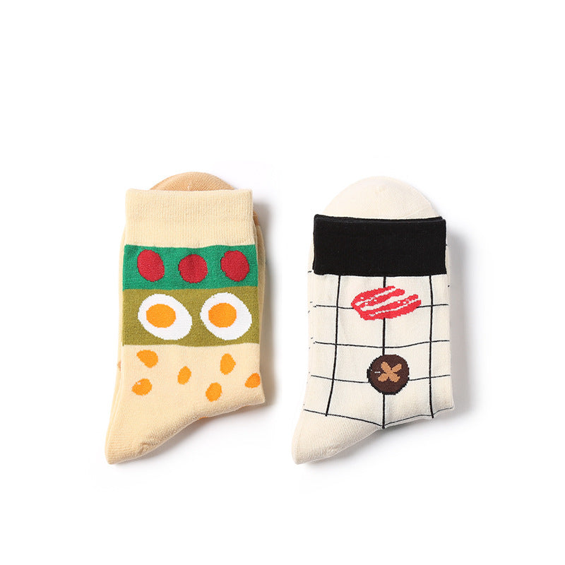 Japanese Food Print Cotton Socks