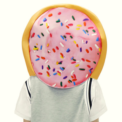 Strawberry cupcake and donut costumes side by side