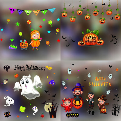 Halloween Decoration Kindergarten Stickers Glass Door - 0 - Scribble Snacks