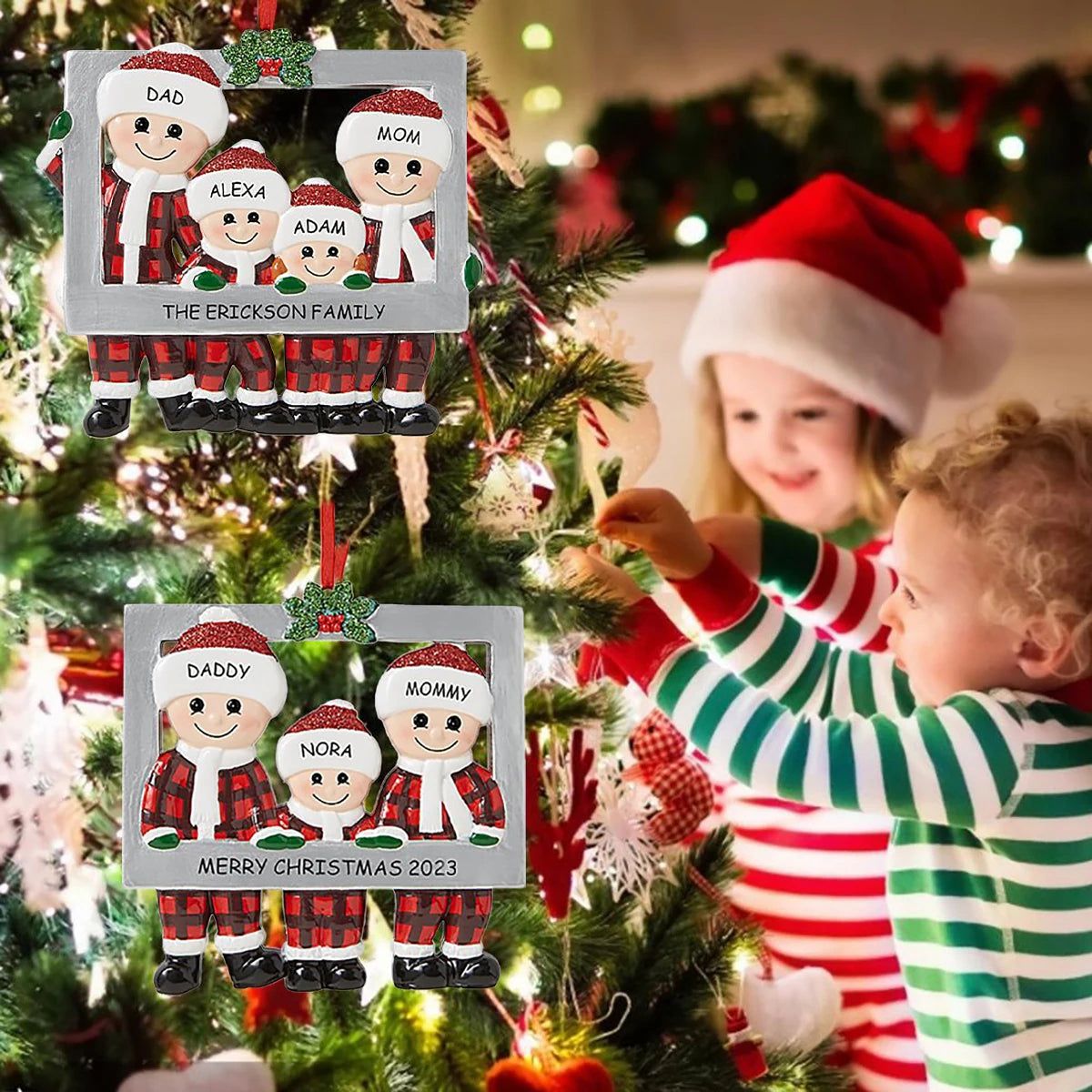 Christmas Customizable Family Ornament Decoration