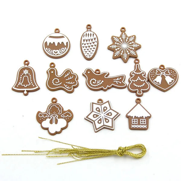 Christmas Gingerbread Ornaments Set 11 Pieces