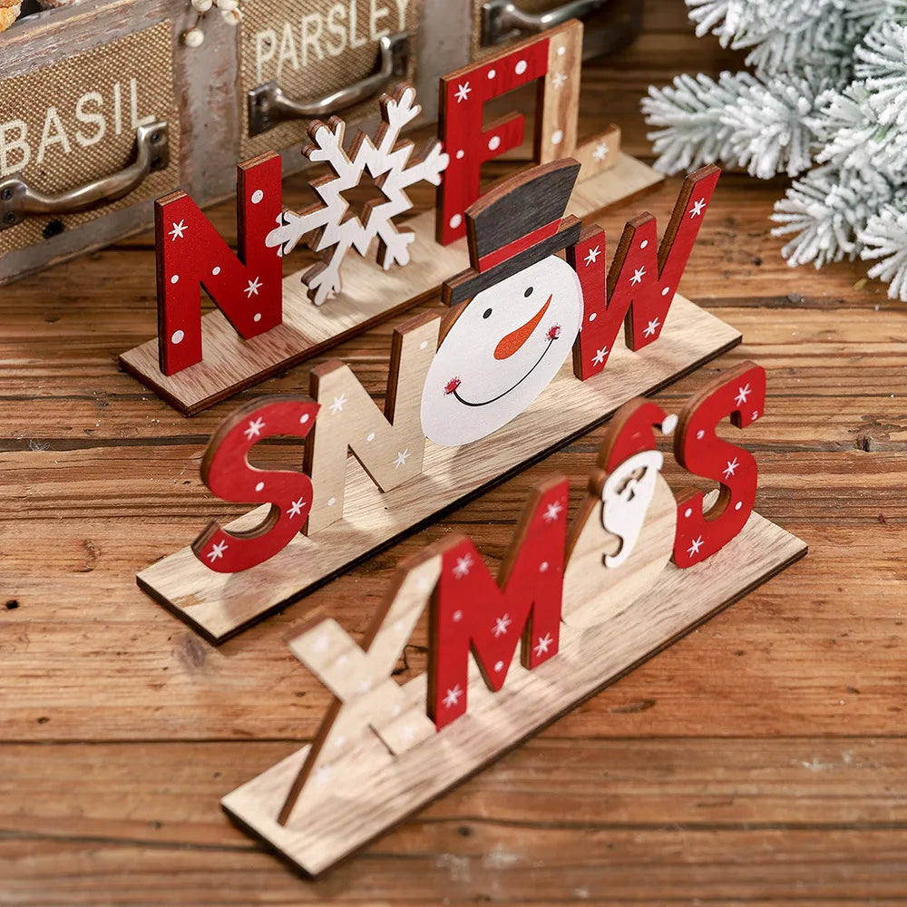 Christmas Festive Wooden Holiday Ornaments