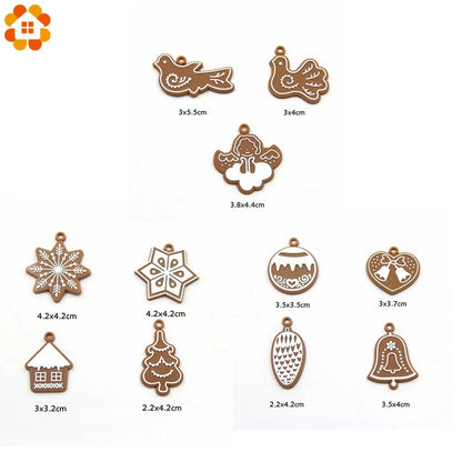 Christmas Gingerbread Ornaments Set 11 Pieces