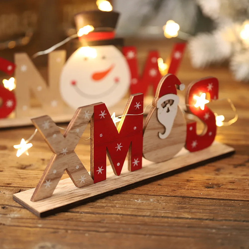 Christmas Festive Wooden Holiday Ornaments