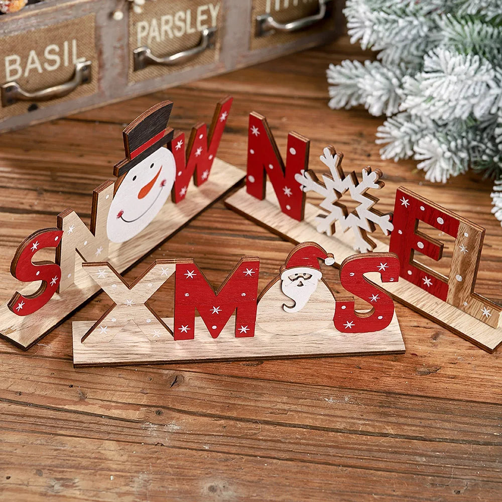 Christmas Festive Wooden Holiday Ornaments