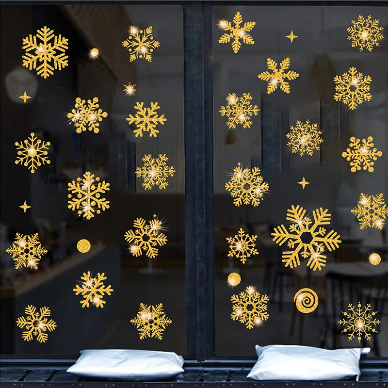 Christmas Glitter Snowflake Wall Stickers