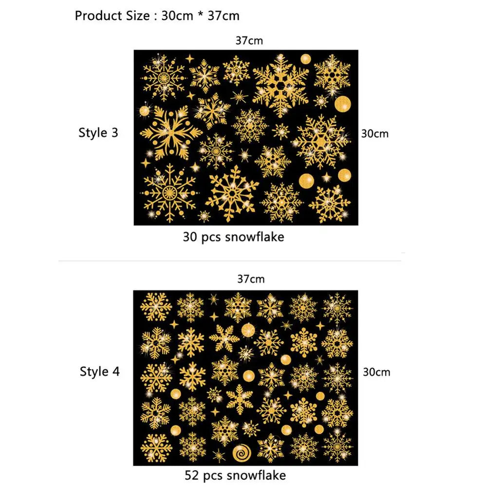 Christmas Glitter Snowflake Wall Stickers