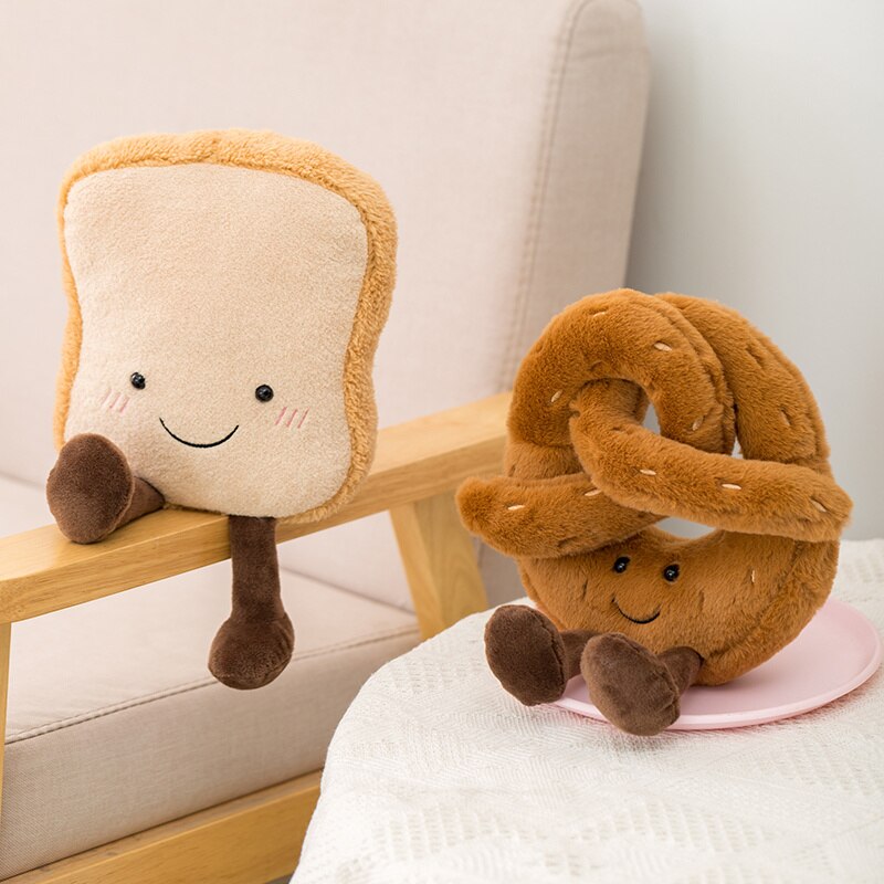 Burrito & Croissant Plush Pillow: Stuffed Bread Dolls