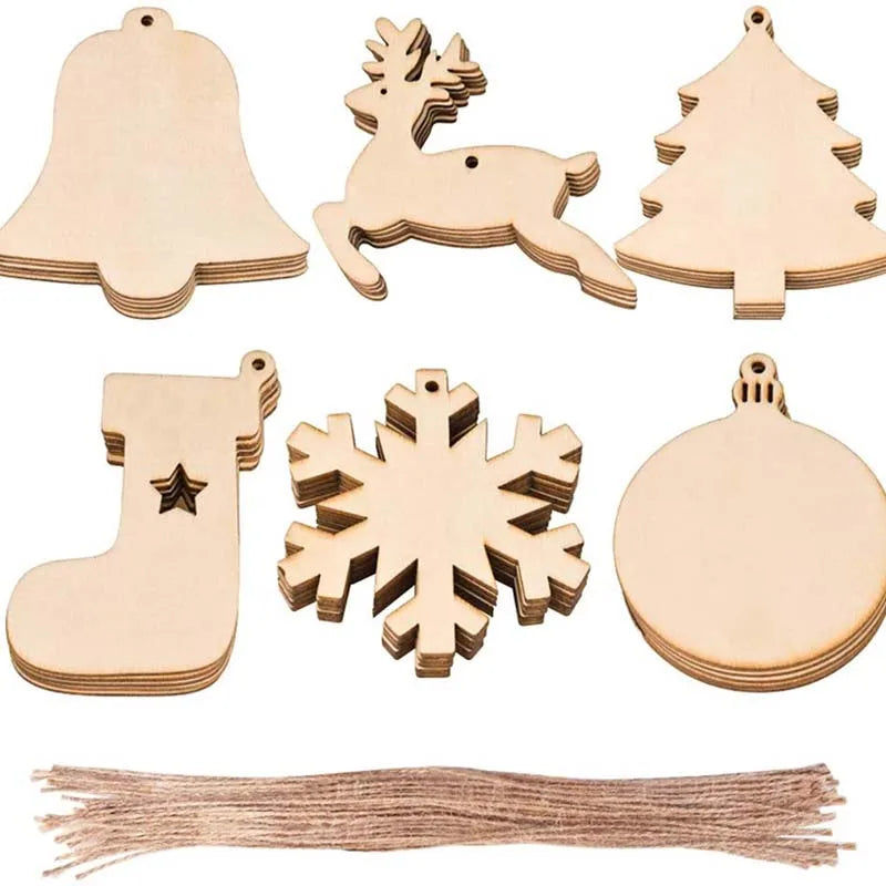 Christmas Wooden Holiday Tree Charmers Set