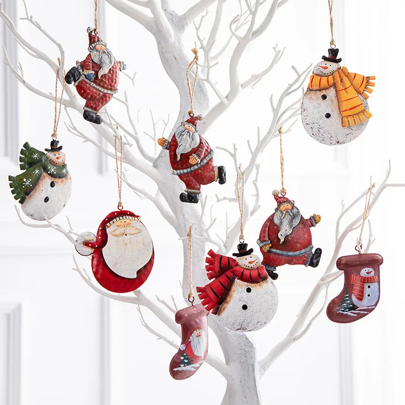 Christmas Festive Holiday Iron Pendants