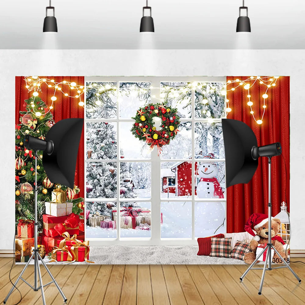 Christmas Winter Wonderland Backdrop Fabric