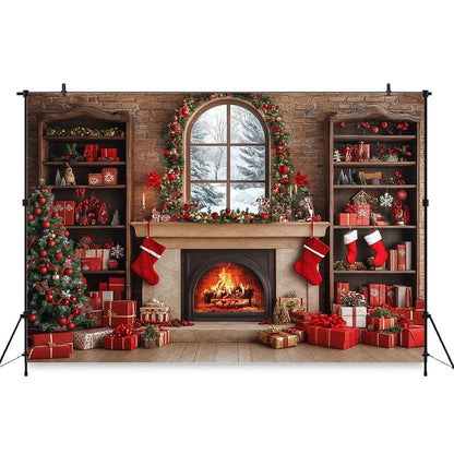 Christmas Cozy Festive Backdrop [Cotton/Polyester]