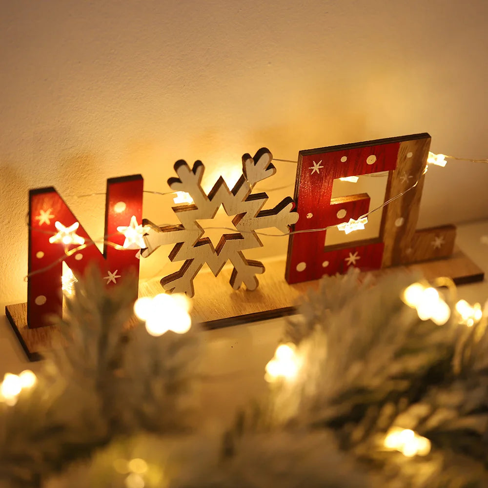 Christmas Festive Wooden Holiday Ornaments