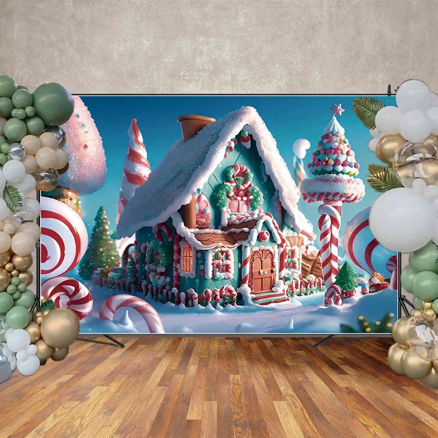 Christmas Village Backdrop [Custom Size]