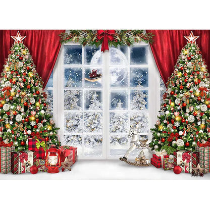 Christmas Winter Wonderland Backdrop Fabric