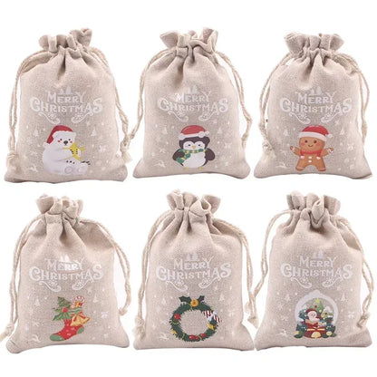 Christmas Santa Claus Gift Bags Set