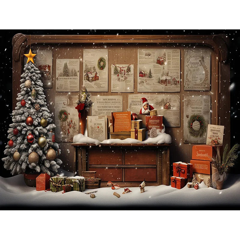 Christmas Cozy Holiday Backdrop [Indoor Use]