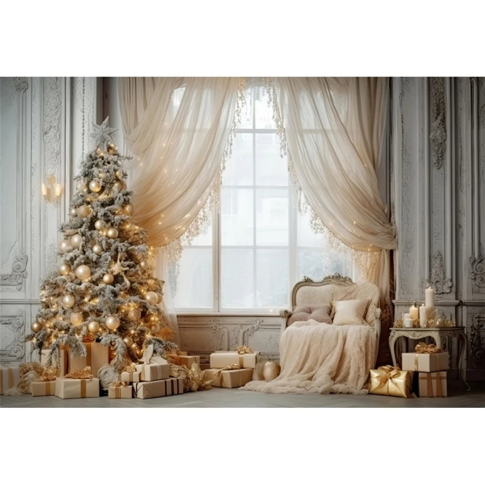 Christmas Cozy Holiday Scene Backdrop