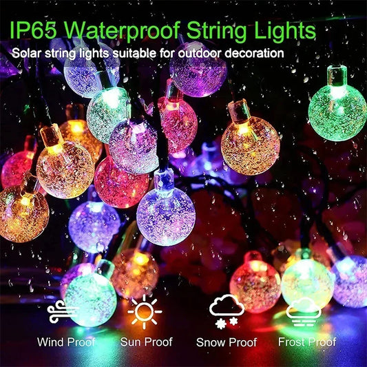 Christmas Crystal Globe Solar Lights Outdoor