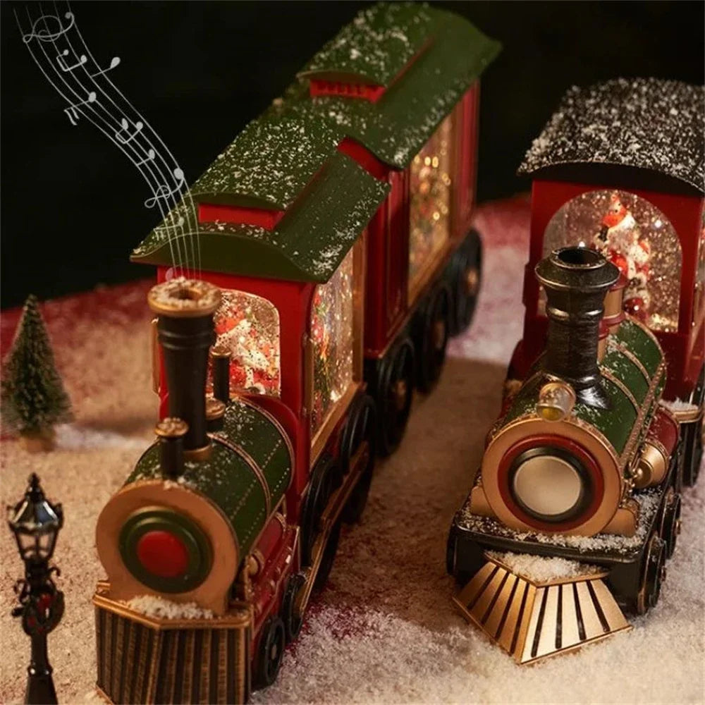 Christmas Holiday Train Music Box Ornament