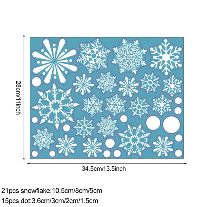 Christmas Snowflake Wall Stickers Set