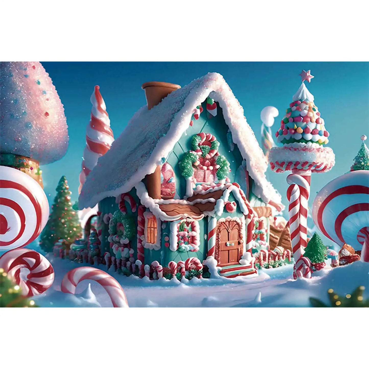 Christmas Village Photo Backdrop