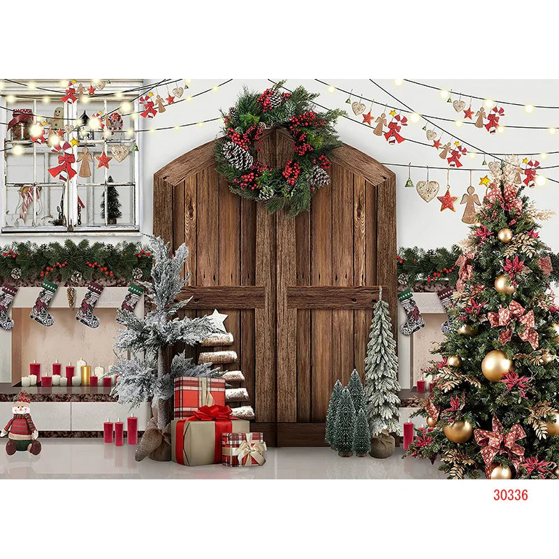 Christmas Winter Wonderland Backdrop Fabric