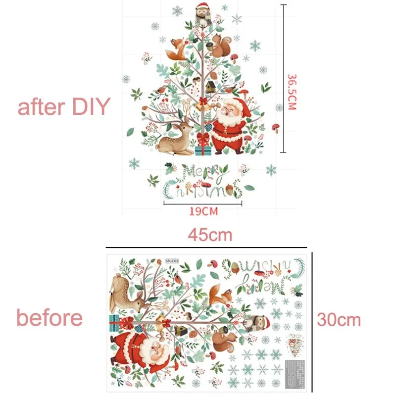 Christmas Window Stickers Set