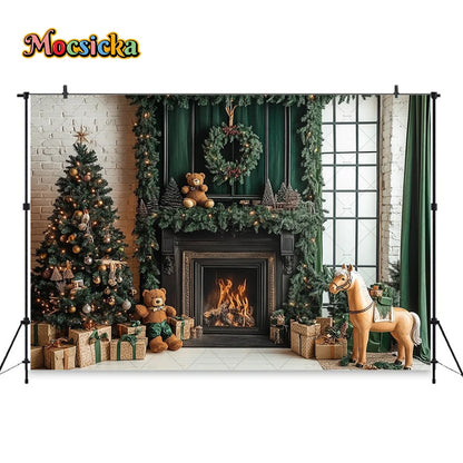 Christmas Festive Winter Backdrop Decor