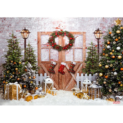 Christmas Winter Wonderland Backdrop Fabric