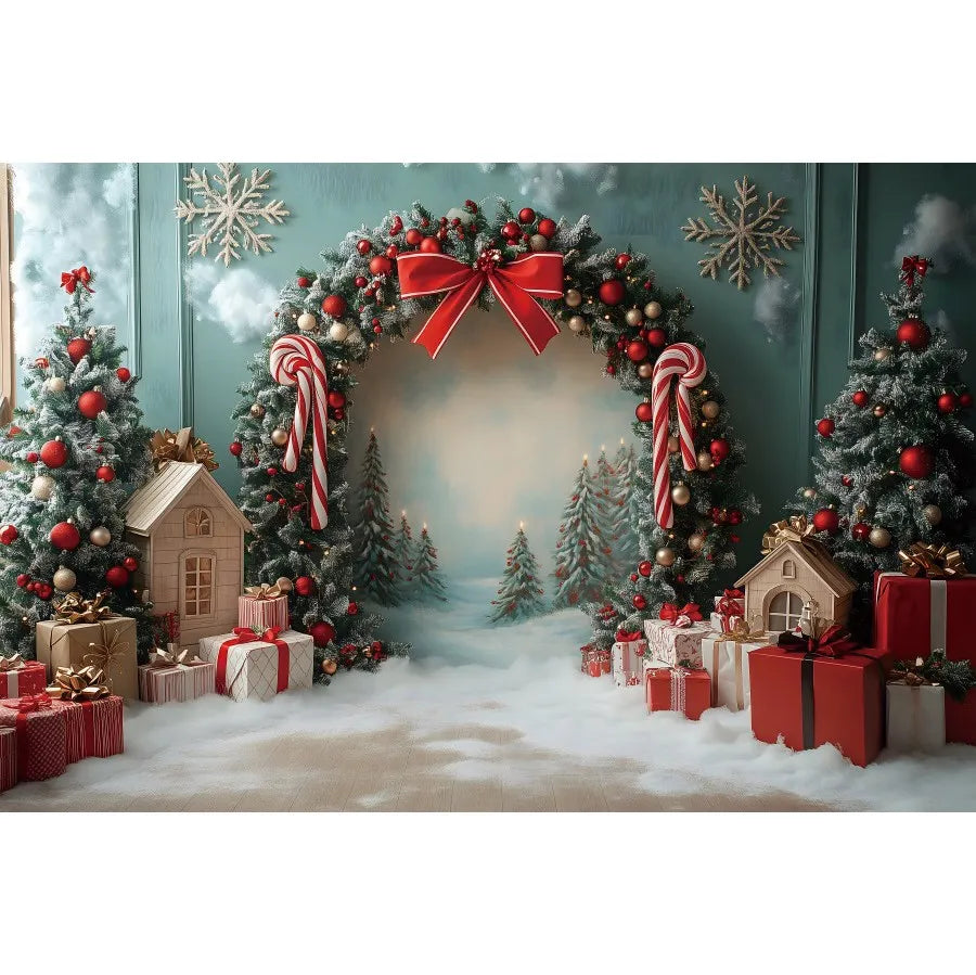 Christmas Cozy Holiday Scene Backdrop