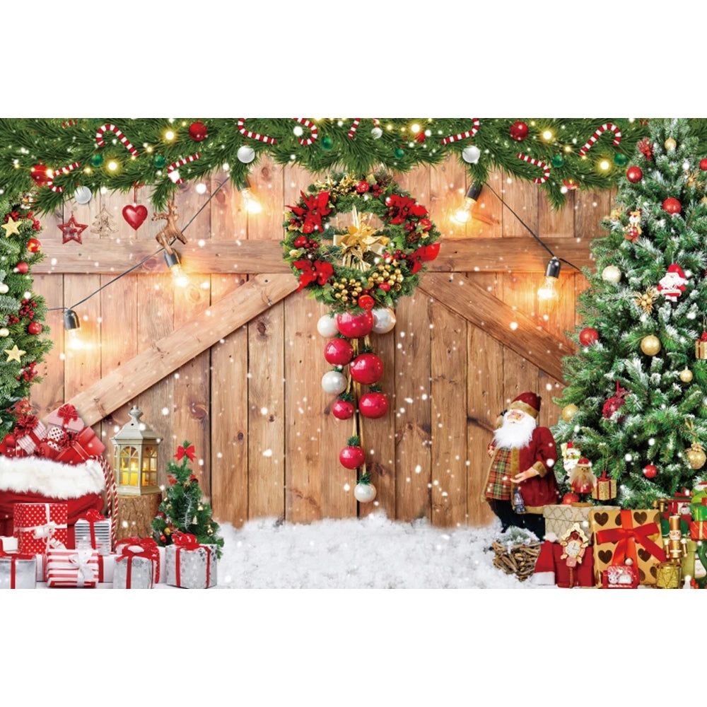 Candy Cane Christmas Backdrop