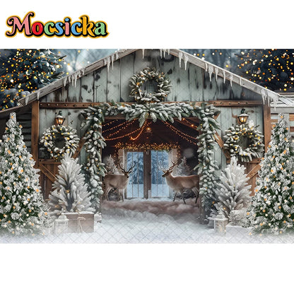 Christmas Winter Wonderland Photography Backdrop