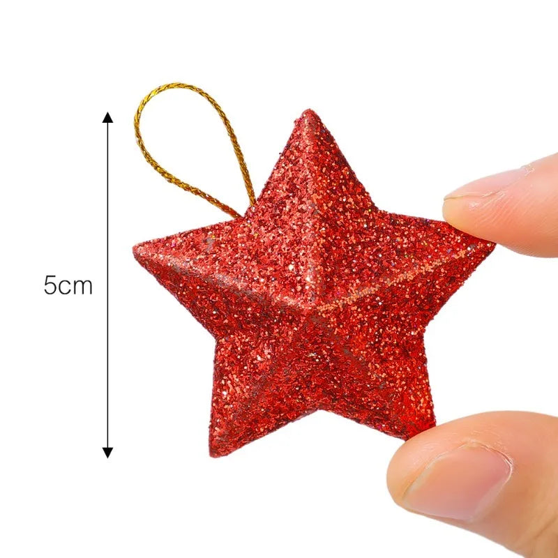 Christmas Twinkle Star Holiday Ornaments [Set of 6/12/24]