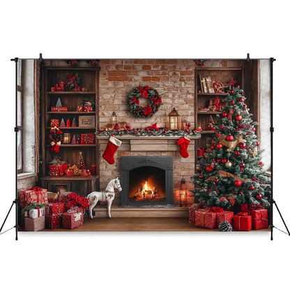 Christmas Festive Cherry Backdrop [Customizable Sizes]