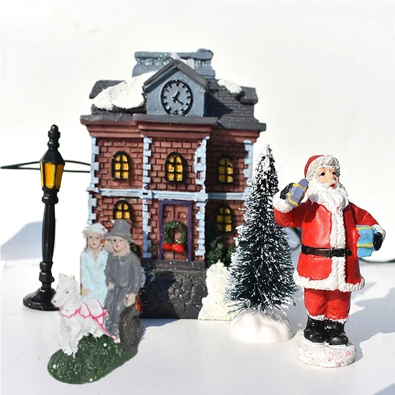 Christmas Miniature Holiday House Set