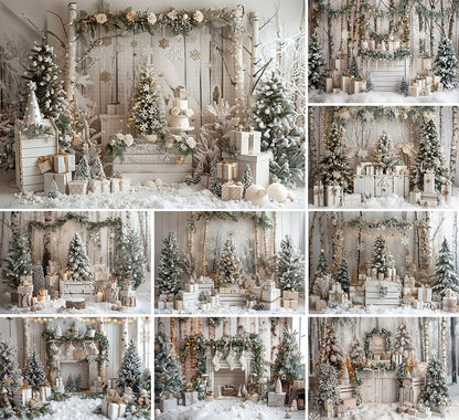 Christmas Winter Wonderland Backdrop [Customizable Size]