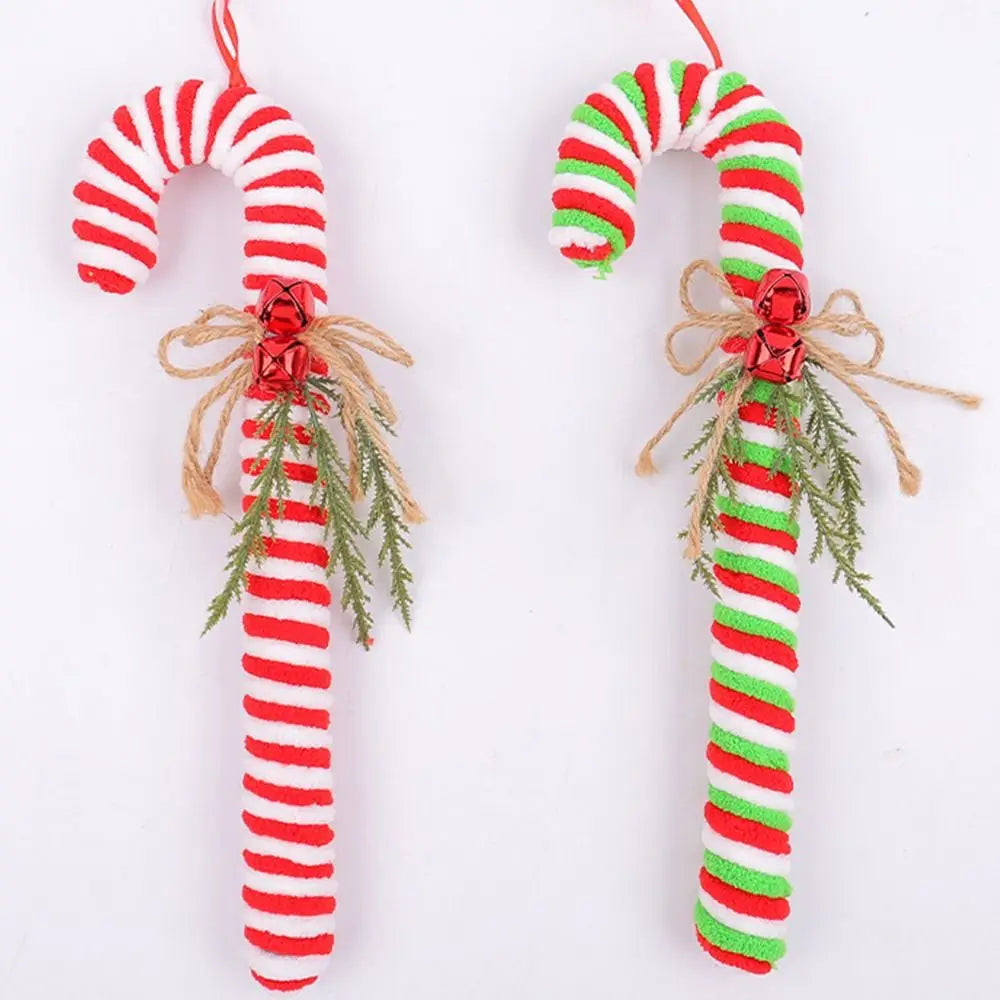 Christmas Candy Cane Plush Ornament