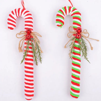 Christmas Candy Cane Plush Ornament