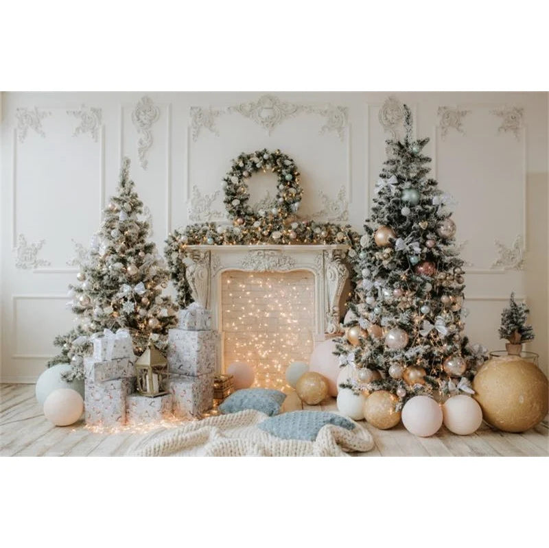 Christmas Cozy Holiday Scene Backdrop